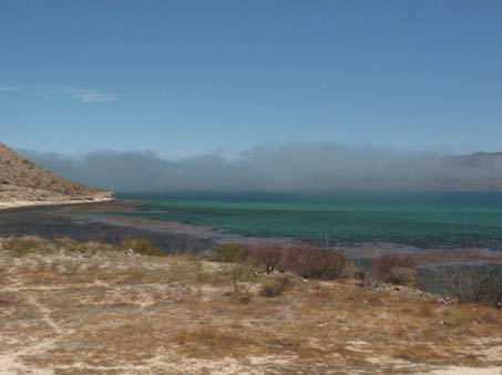 Foggy morning on Bahía Concepción