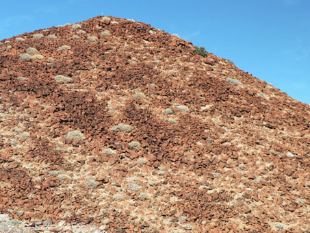rocky hillside on gulf coast