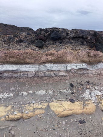 pyroclastic flow layers