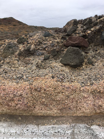 pyroclastic flow layers